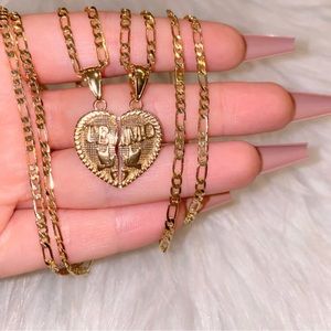 Love Doves Te Amo Breakable Heart Set Laminated Gold